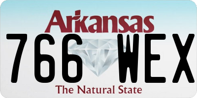 AR license plate 766WEX
