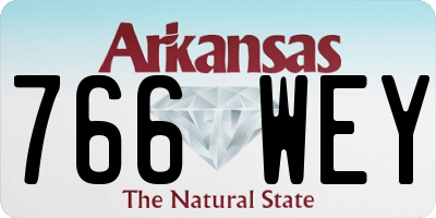 AR license plate 766WEY