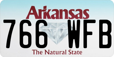 AR license plate 766WFB