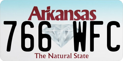 AR license plate 766WFC