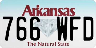AR license plate 766WFD