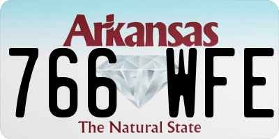 AR license plate 766WFE
