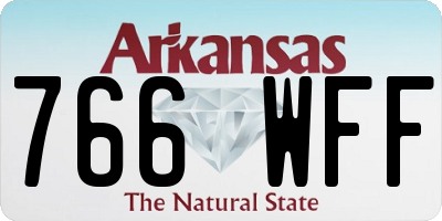 AR license plate 766WFF