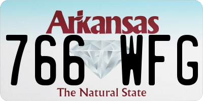 AR license plate 766WFG