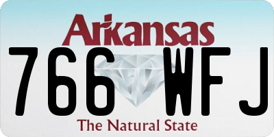 AR license plate 766WFJ
