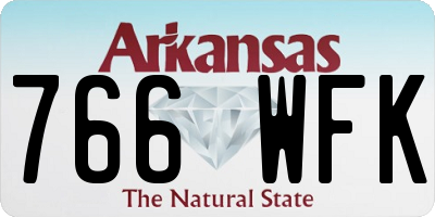 AR license plate 766WFK