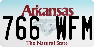 AR license plate 766WFM