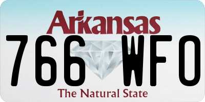 AR license plate 766WFO