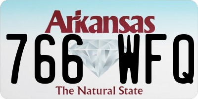 AR license plate 766WFQ