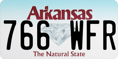 AR license plate 766WFR