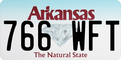 AR license plate 766WFT