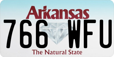 AR license plate 766WFU