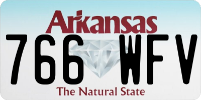 AR license plate 766WFV