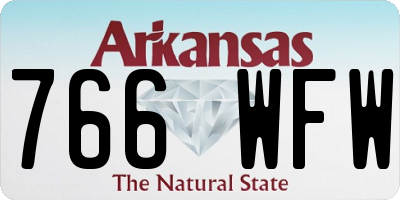 AR license plate 766WFW