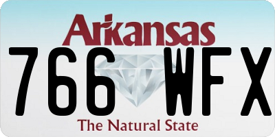 AR license plate 766WFX