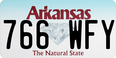 AR license plate 766WFY
