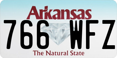 AR license plate 766WFZ