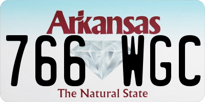 AR license plate 766WGC