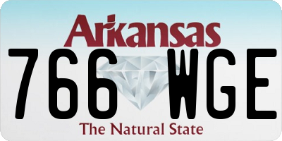 AR license plate 766WGE