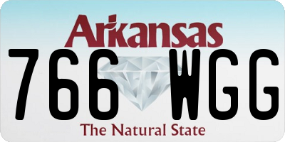 AR license plate 766WGG