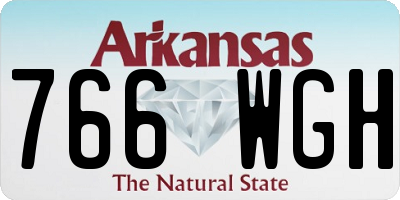 AR license plate 766WGH