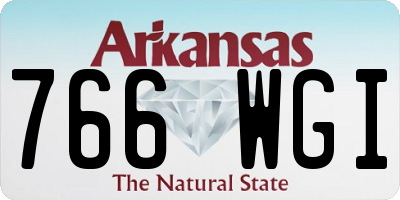 AR license plate 766WGI