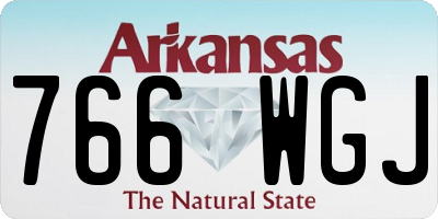AR license plate 766WGJ