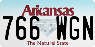 AR license plate 766WGN