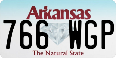 AR license plate 766WGP