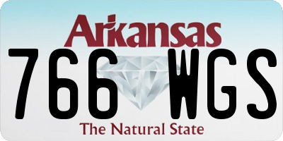 AR license plate 766WGS