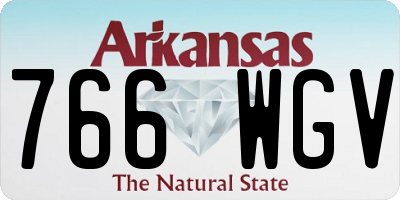 AR license plate 766WGV