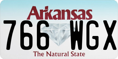 AR license plate 766WGX