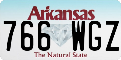 AR license plate 766WGZ