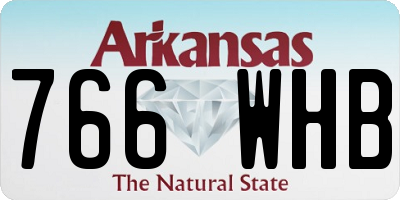 AR license plate 766WHB