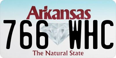 AR license plate 766WHC