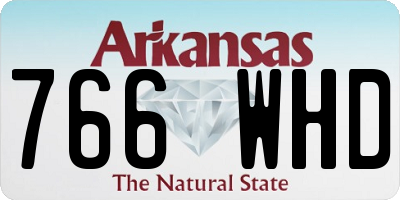 AR license plate 766WHD