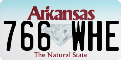 AR license plate 766WHE
