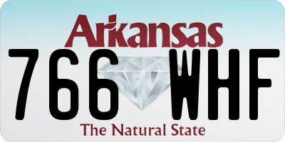 AR license plate 766WHF