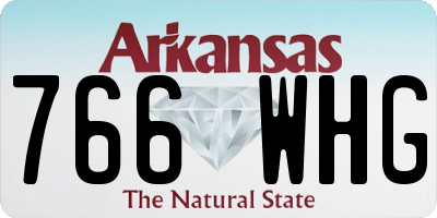 AR license plate 766WHG