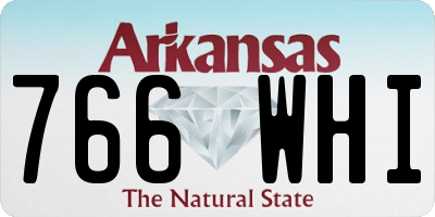 AR license plate 766WHI