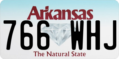 AR license plate 766WHJ