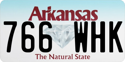AR license plate 766WHK