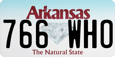 AR license plate 766WHO
