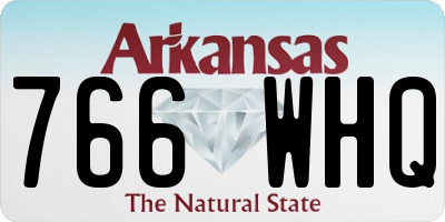 AR license plate 766WHQ