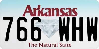 AR license plate 766WHW