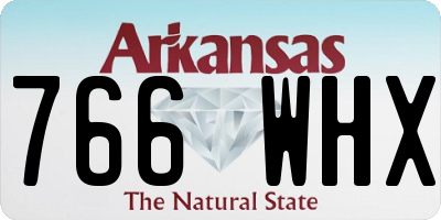 AR license plate 766WHX