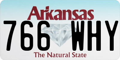 AR license plate 766WHY