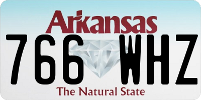 AR license plate 766WHZ