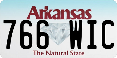 AR license plate 766WIC