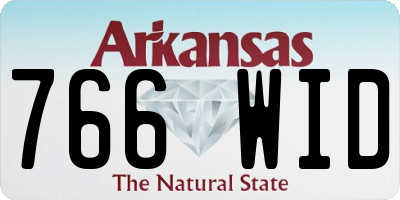 AR license plate 766WID